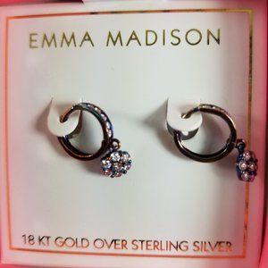 Emma Madison 18K gold over sterling silver earings